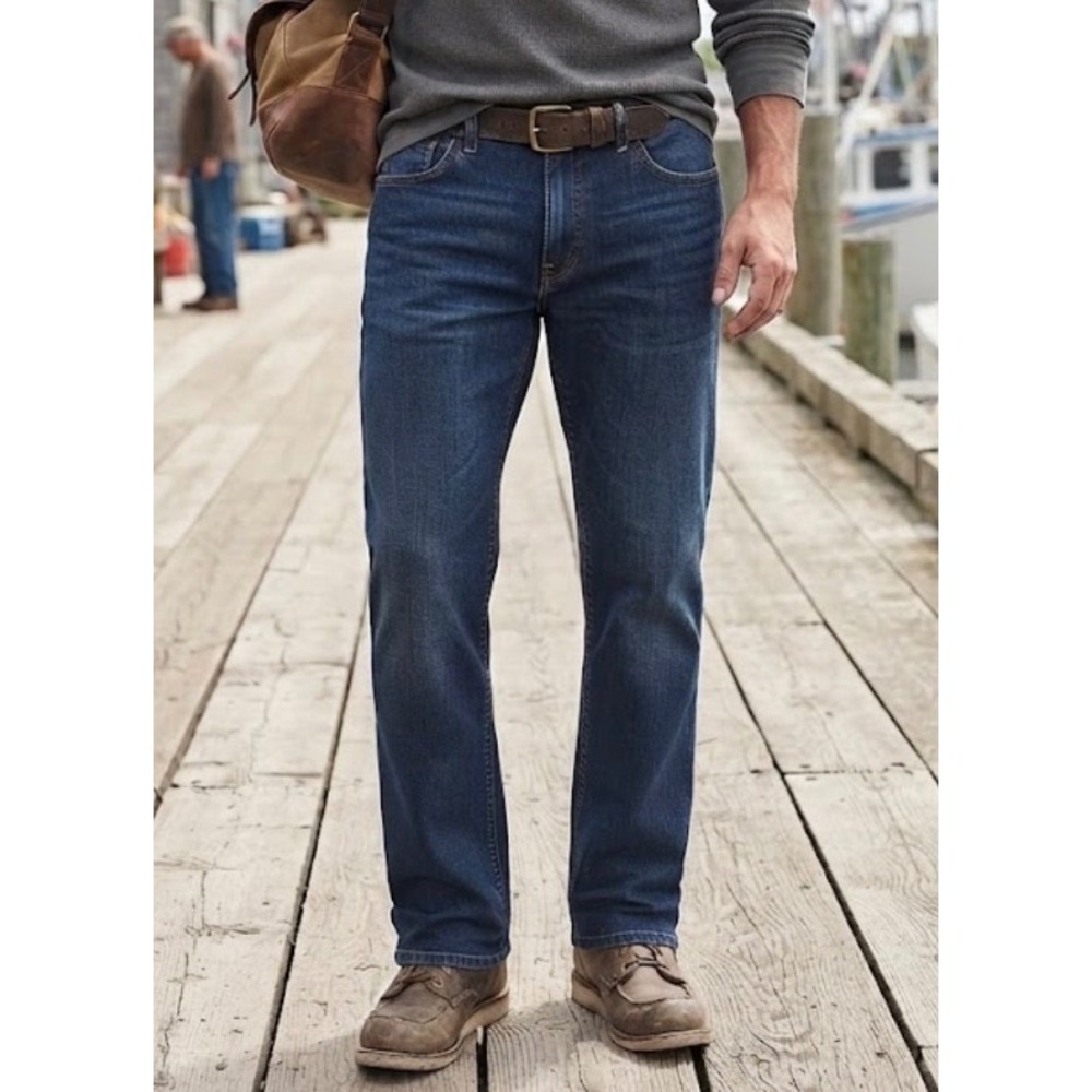 Lucky Brand 221 Straight Leg Jeans Mens 36x30 Medium Wash Blue Denim